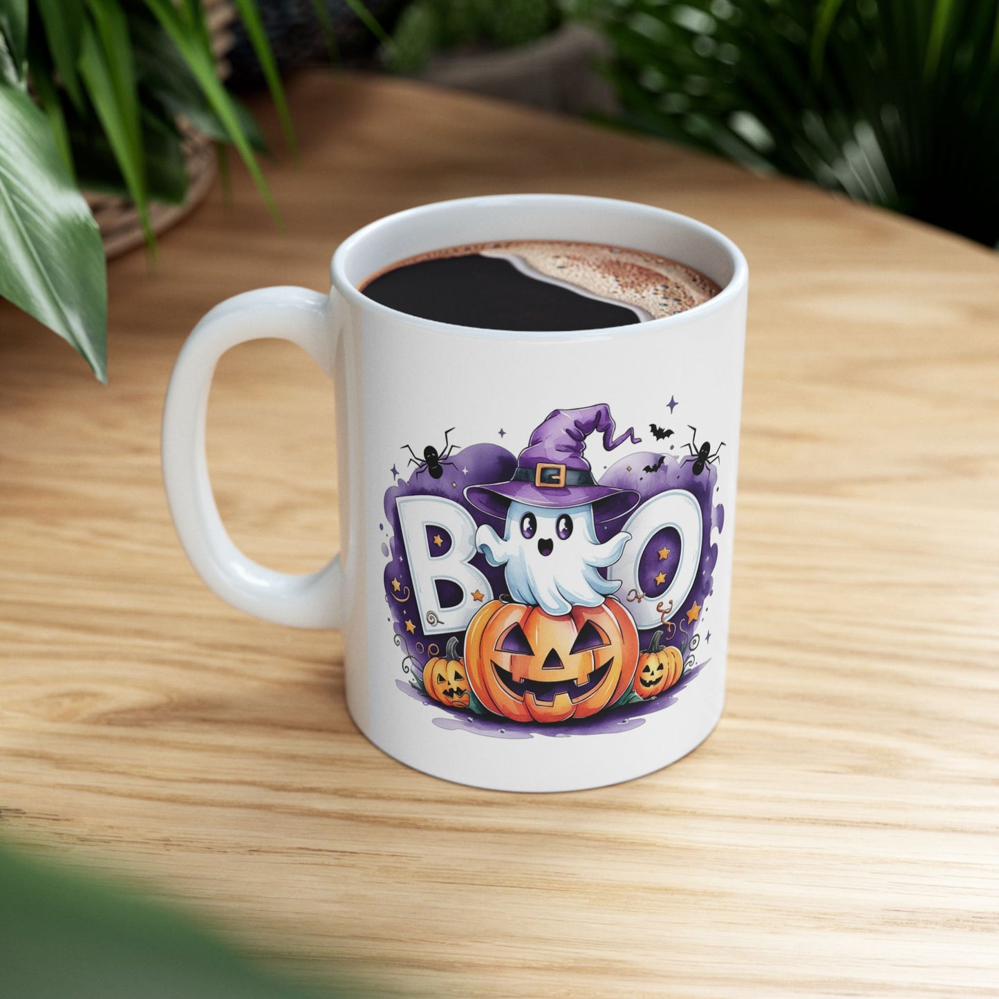 แก้วของขวัญฮาโลวีน Boo! Ghost and Pumpkin
