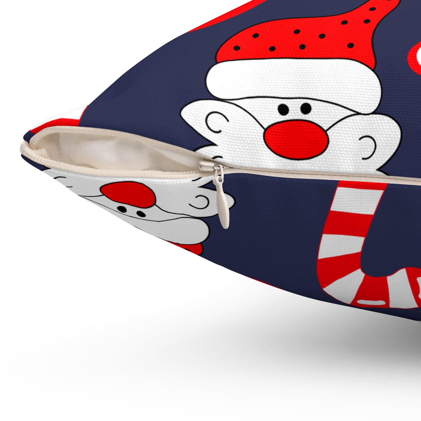 Santa Candy Cane Christmas Ornaments Decorative Throw Pillow