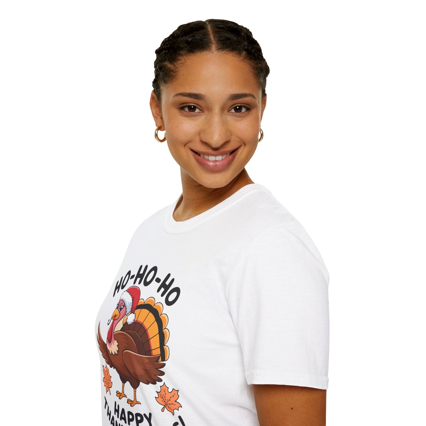 Adult Unisex Humor T-Shirt - Ho-Ho-Ho Happy Thanksgiving!