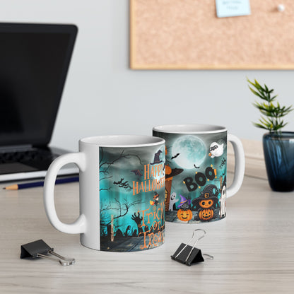 แก้วเซรามิกธีมฮาโลวีน เหมาะสำหรับงานปาร์ตี้วันหยุด ของขวัญสำหรับเทศกาลผีๆ ของตกแต่งครัวสุดเก๋ แก้วกาแฟสุดสนุก