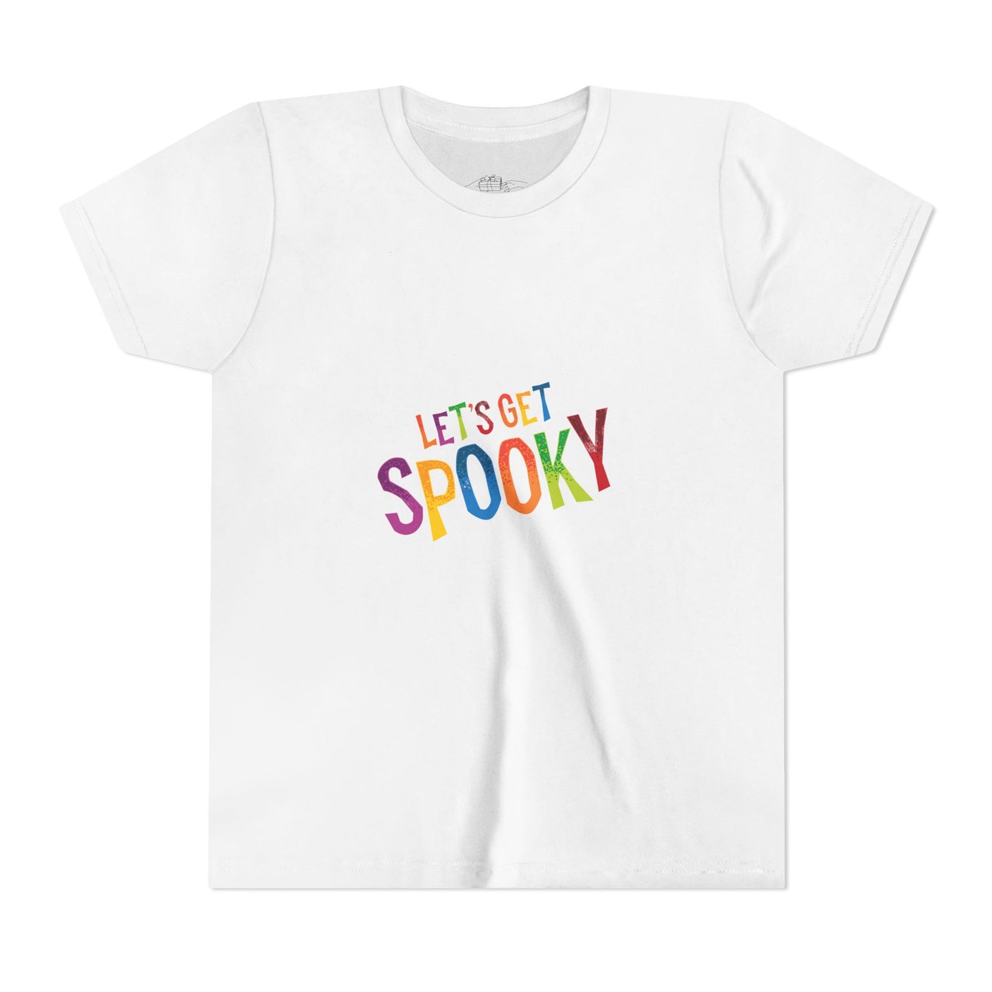 เสื้อยืดแขนสั้นสำหรับเยาวชน Unisex ลาย Let's Get Spooky Halloween