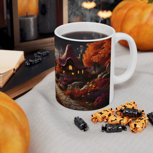 Autumn Fantasy Cozy Village Gift Mug