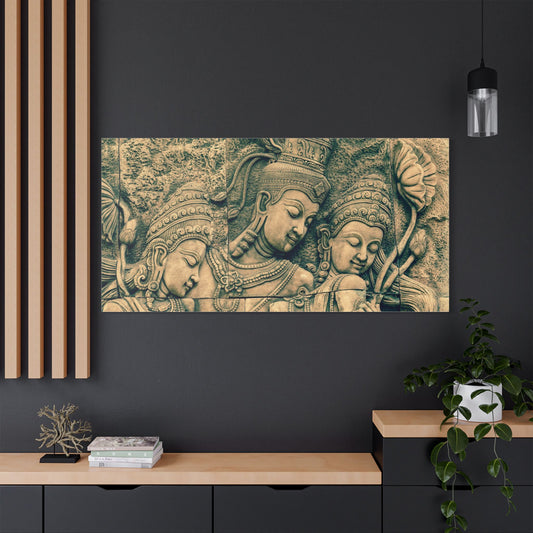 Satin Canvas Wall Art, Rustic Farm Scene, Vintage Home Decor, Unique Art Piece, Wall Hanging for Living Room, Nature Lovers Gift