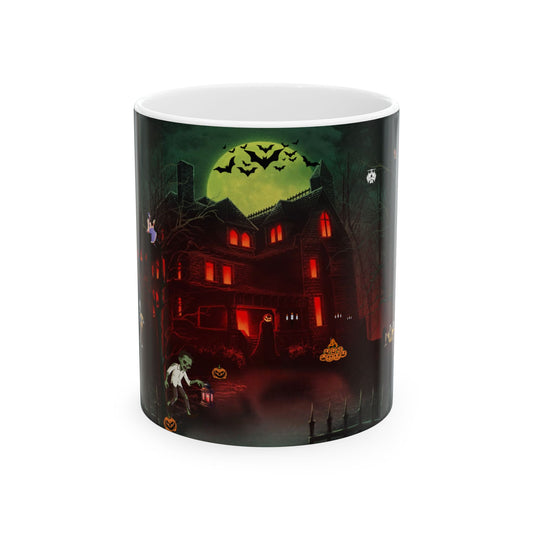 แก้วของขวัญวันฮาโลวีนที่มืดและน่ากลัว