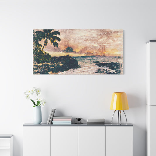 Satin Canvas Wall Art, Rustic Farm Scene, Vintage Home Decor, Unique Art Piece, Wall Hanging for Living Room, Nature Lovers Gift