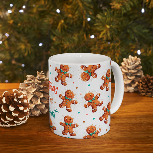 “Christmas Calories Don’t Count” Funny Gingerbread Holiday Gift Mug