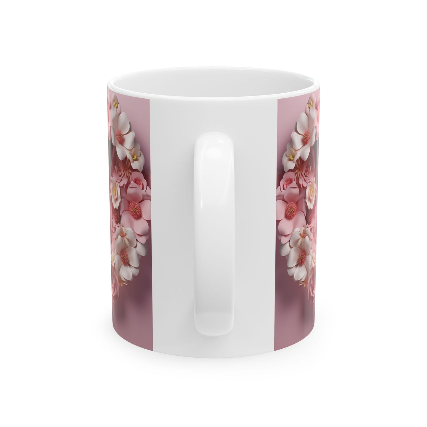 Romantic Roses Floral Heart Gift Mug
