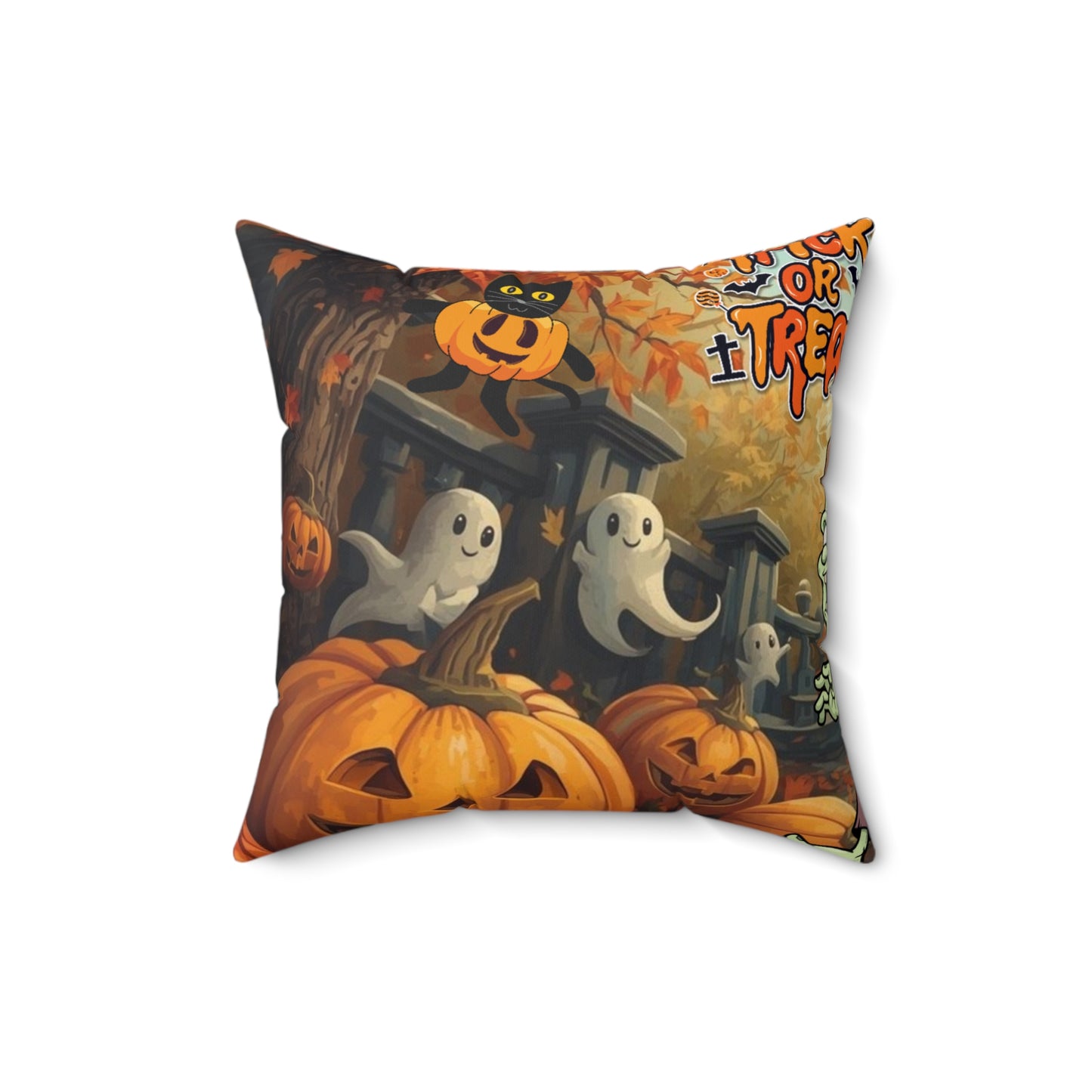Copy of Halloween Square Pillow, Cozy Home Decor, Spooky Holiday Accent, Decorative Cushion, Autumn Vibes, Gift for Halloween Lovers