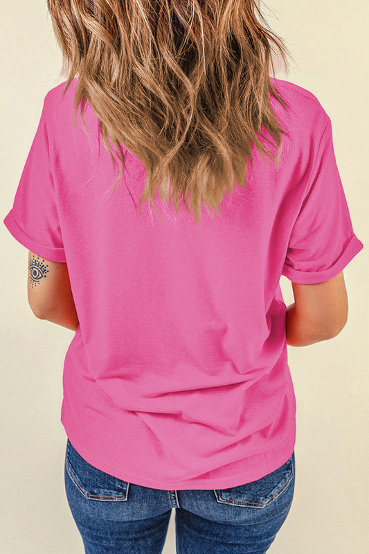 เสื้อยืดฮาโลวีนพิมพ์ลายผีสีชมพูแบบถ่ายเทความร้อน